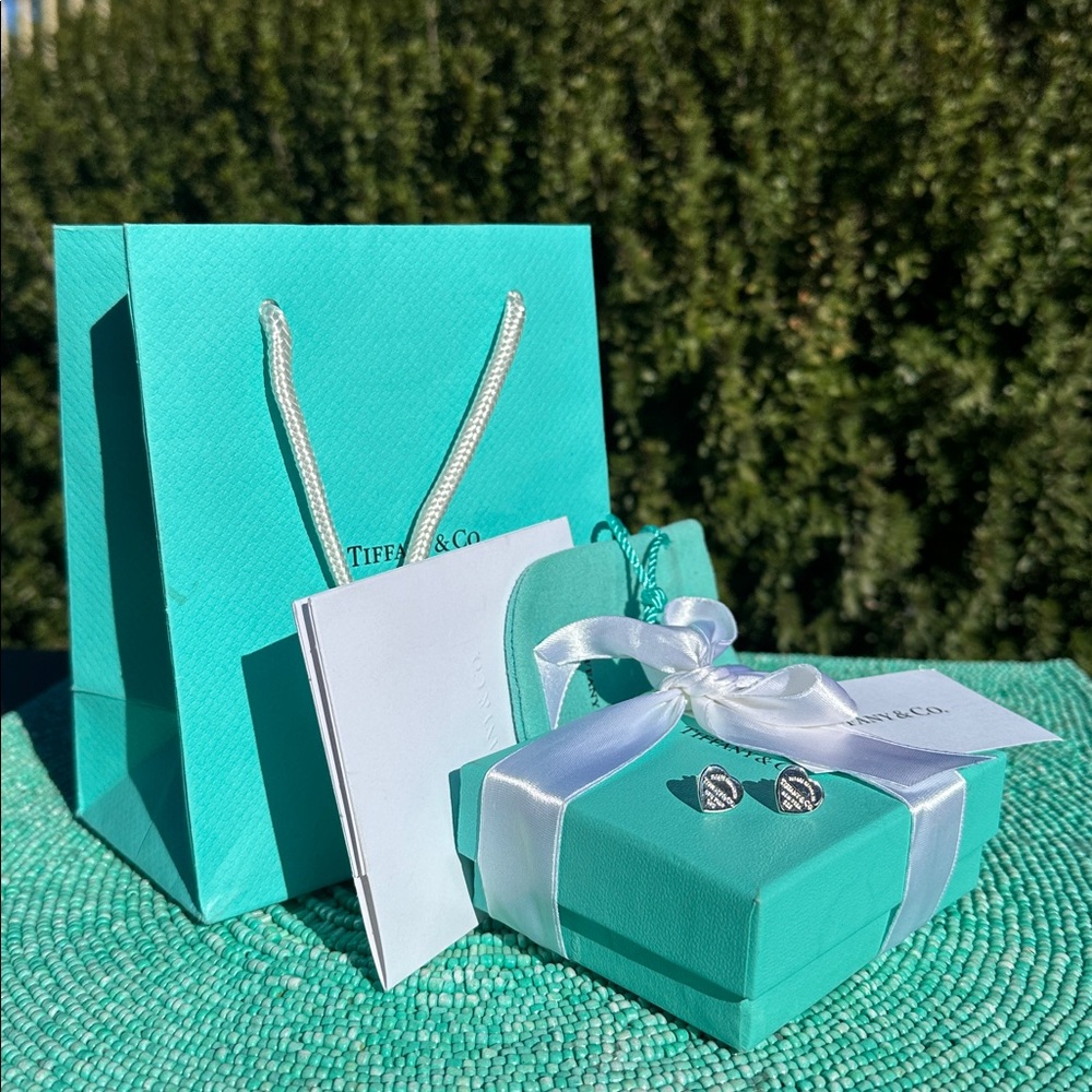 Tiffany & Co. SilverHeartTagStudEarrings-brand new/never used-originally packed.